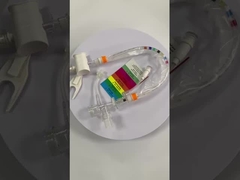 Soins critiques médicaux Tube de cathéter d'aspiration fermé 24 heures 74 heures Catéter d'aspiration jetable