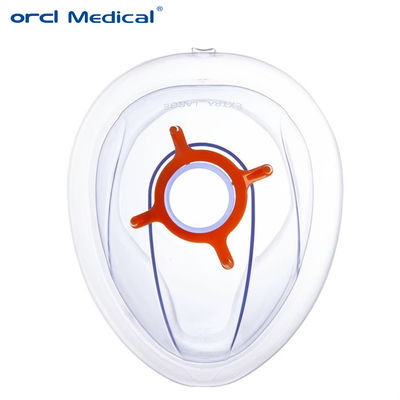 Masque d' anesthésie en silicone médical sans latex, à dôme transparent, à coussin d'air doux, avec coussin d'air à port standard