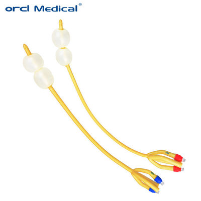 4 voies double ballon cathéter Foley jetable en silicone revêtu 40 cm de longueur