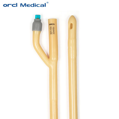 Vente en gros d' appareils médicaux jetables jaune urinaire 2 voies 3 voies Fr6-30 cathéter de latex Foley