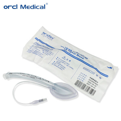 Masque laryngaire PVC standard jetable Masque respiratoire Équipement de santé buccale Physiothérapie
