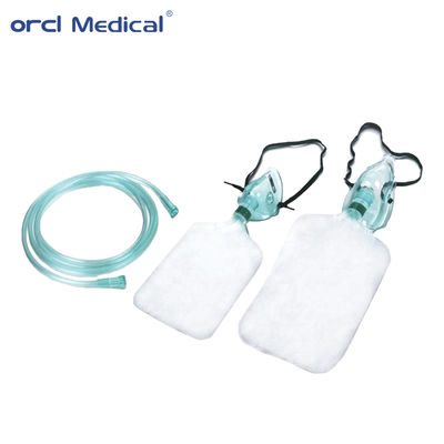 Masque facial de réanimation à usage hospitalier jetable de haute qualité en PVC avec masque à oxygène et sac réservoir